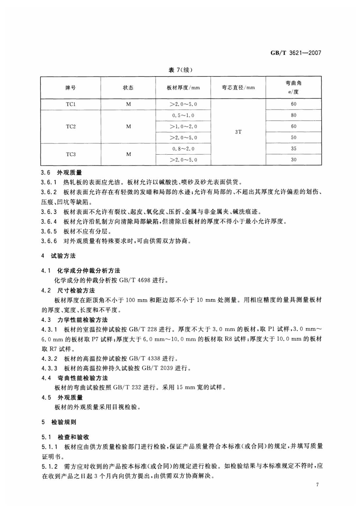 鈦及鈦合金板材國家標(biāo)準(zhǔn) GB/T 3621—2007 鈦及鈦合金板材國家標(biāo)準(zhǔn) GB/T 3621—2007